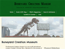Tablet Screenshot of boneyardcreationmuseum.org